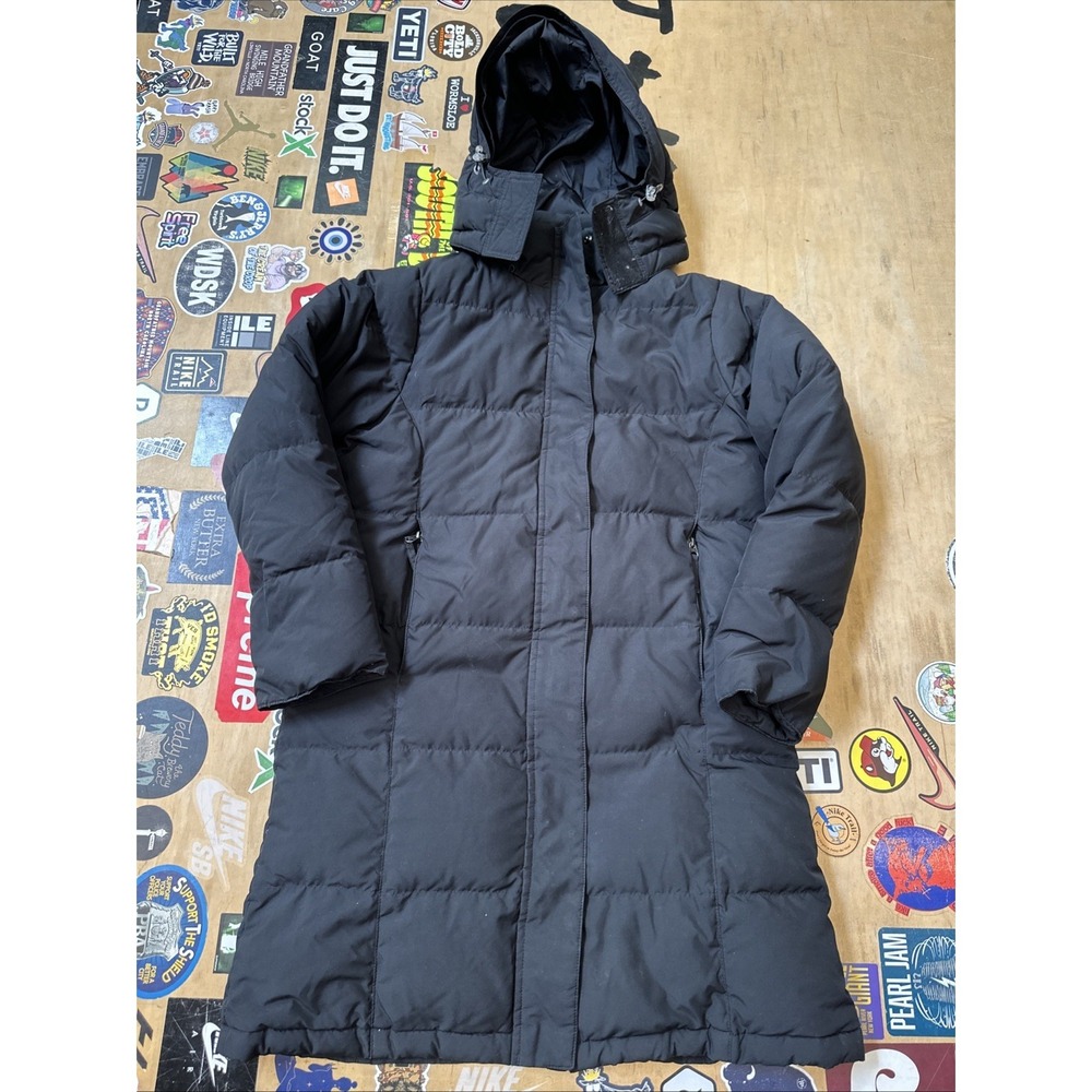 LL Bean Womens Ultrawarm Jacket Down Parka Long Coat Black Size XS Petite